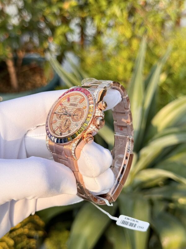 Best Fake Rolex Replica 1:1 Watch Daytona Gold Wrapped Moissanite Diamond 40mm - Top Watch - Image 5
