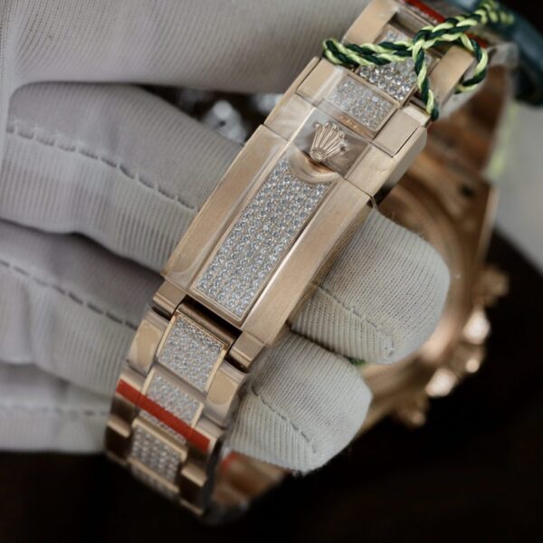 Best Fake Rolex Replica 1:1 Watch Daytona Rainbow Full CZ Stone High Quality 40mm - Top Watch - Image 10