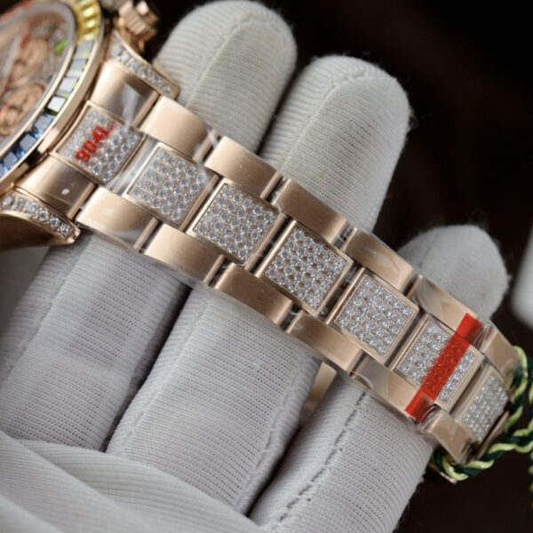 Best Fake Rolex Replica 1:1 Watch Daytona Rainbow Full CZ Stone High Quality 40mm - Top Watch - Image 7