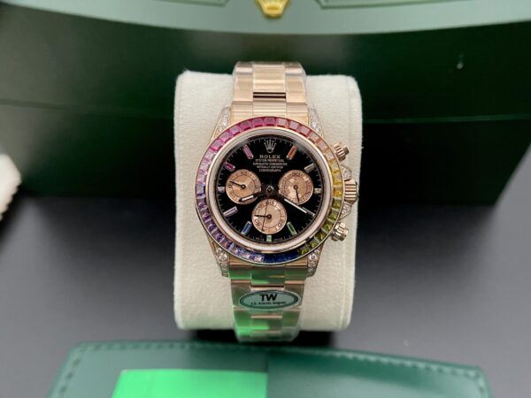 Best Fake Rolex Replica 1:1 Watch Daytona Rainbow Black Dial TW Factory 40mm - Top Watch