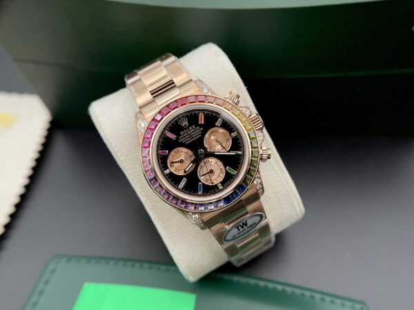 Best Fake Rolex Replica 1:1 Watch Daytona Rainbow Black Dial TW Factory 40mm - Top Watch - Image 3