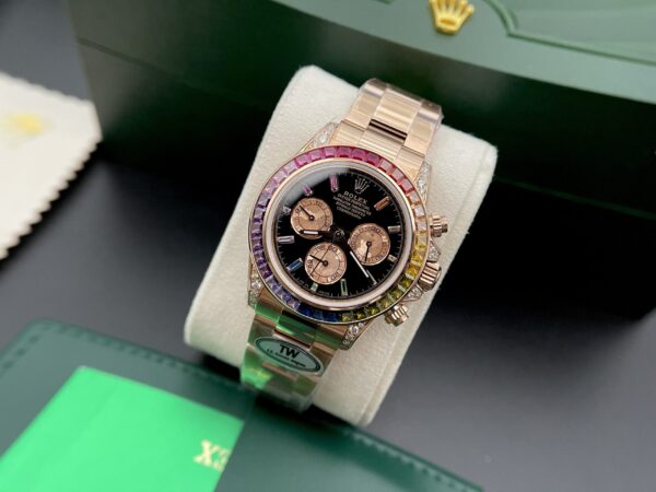 Best Fake Rolex Replica 1:1 Watch Daytona Rainbow Black Dial TW Factory 40mm - Top Watch - Image 5