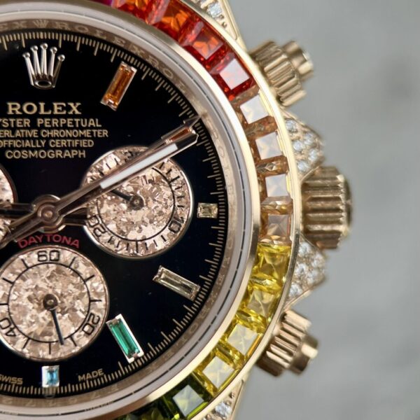 Replica Rolex Replica 11 Watch Daytona Rainbow Rose Gold Plated 40mm - Top Watch - Image 3