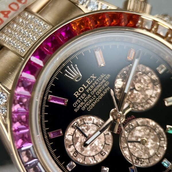 Replica Rolex Replica 11 Watch Daytona Rainbow Rose Gold Plated 40mm - Top Watch - Image 4