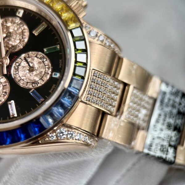 Replica Rolex Replica 11 Watch Daytona Rainbow Rose Gold Plated 40mm - Top Watch - Image 5