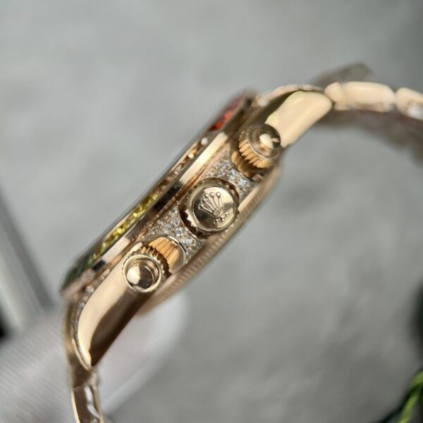 Replica Rolex Replica 11 Watch Daytona Rainbow Rose Gold Plated 40mm - Top Watch - Image 6