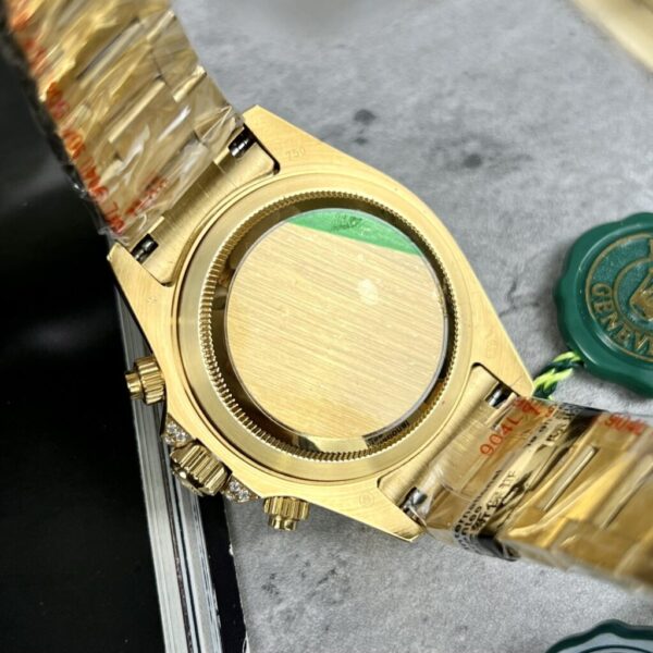 Swiss 1:1 Rolex Replica 1:1 Watch Daytona Rainbow Yellow Gold Plated With Stone 40mm - Top Watch - Image 7