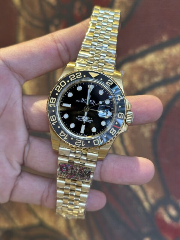 Swiss 1:1 Rolex Replica 1:1 Watch GMT-Master II 126718GRNR Gold Plated Factory Clean 40mm - Top Watch - Image 3