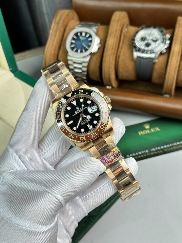 Best Fake Rolex Replica 11 Watch Gmt-Master II M126715CHNR Root Beer Gold Plated Clean Factory 40mm - Top Watch