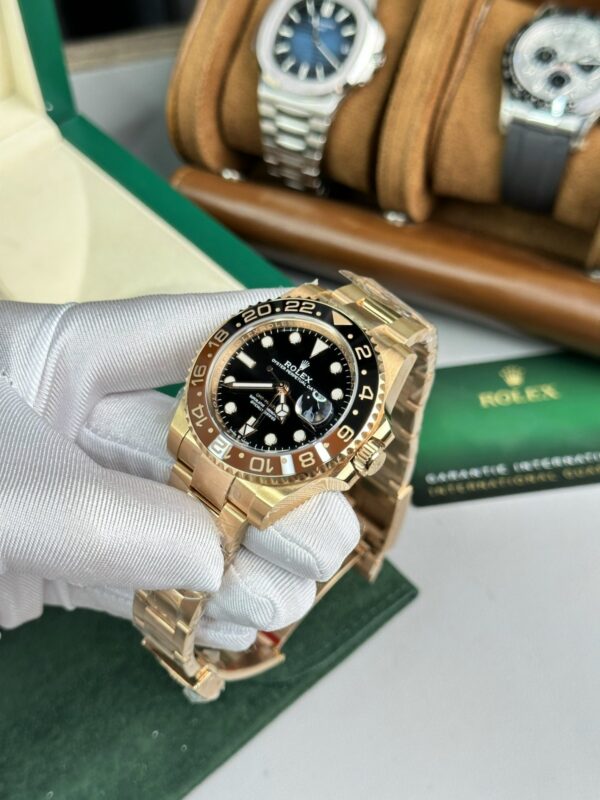 Best Fake Rolex Replica 11 Watch Gmt-Master II M126715CHNR Root Beer Gold Plated Clean Factory 40mm - Top Watch - Image 5