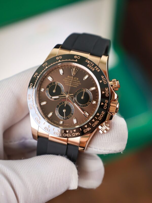 Replica Rolex Replica 1:1 Watch Gold Wrapped Cosmograph Daytona Chocolate 40mm - Top Watch - Image 5