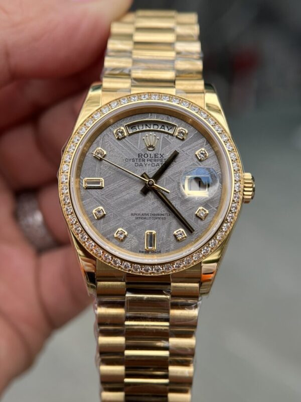 Swiss 1:1 Rolex Replica 1:1 Watch Meteorite Face With Stone Benzene Day-Date 36mm - Top Watch
