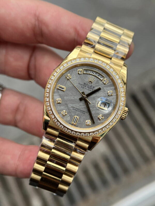 Swiss 1:1 Rolex Replica 1:1 Watch Meteorite Face With Stone Benzene Day-Date 36mm - Top Watch - Image 2