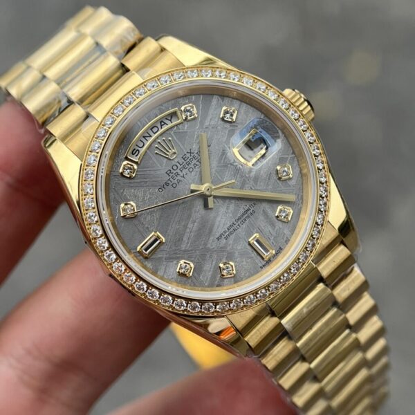 Swiss 1:1 Rolex Replica 1:1 Watch Meteorite Face With Stone Benzene Day-Date 36mm - Top Watch - Image 3
