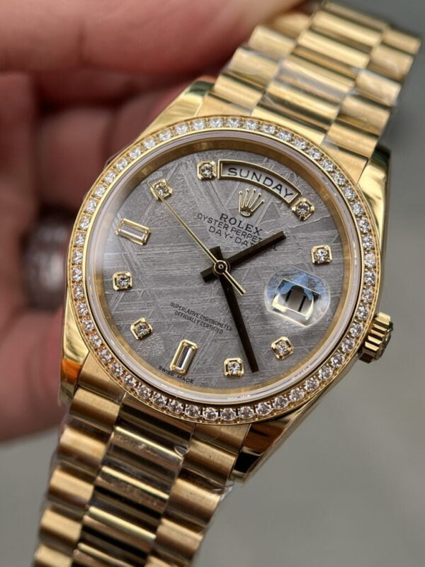 Swiss 1:1 Rolex Replica 1:1 Watch Meteorite Face With Stone Benzene Day-Date 36mm - Top Watch - Image 5
