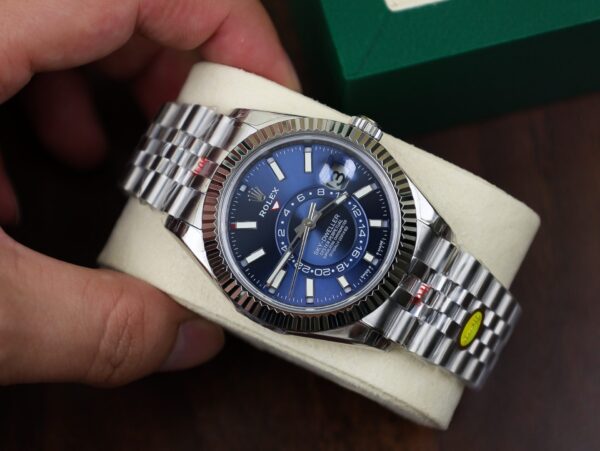 Swiss 1:1 Rolex Replica 1:1 Watch Sky Dweller Blue Dial Jubilee Strap 42mm - Top Watch