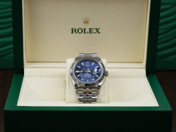 Swiss 1:1 Rolex Replica 1:1 Watch Sky Dweller Blue Dial Jubilee Strap 42mm - Top Watch - Image 2