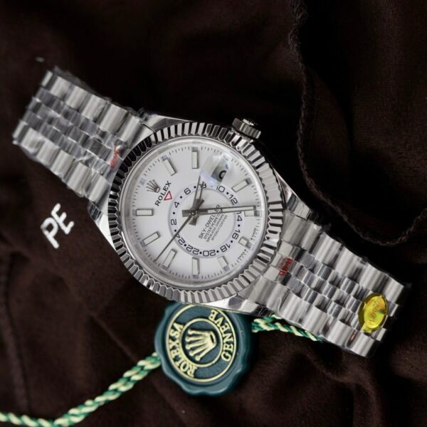 Best Fake Rolex Replica 1:1 Watch Sky-Dweller White Dial Jubilee Strap 42mm - Top Watch - Image 2