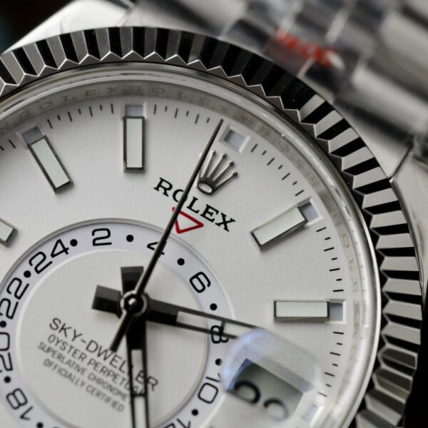 Best Fake Rolex Replica 1:1 Watch Sky-Dweller White Dial Jubilee Strap 42mm - Top Watch - Image 3