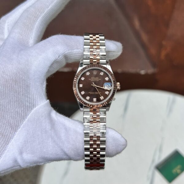 Replica Rolex Replica 1:1 Watch Women DateJust Chocolate Jubilee Strap Factory EW 31mm - Top Watch - Image 2