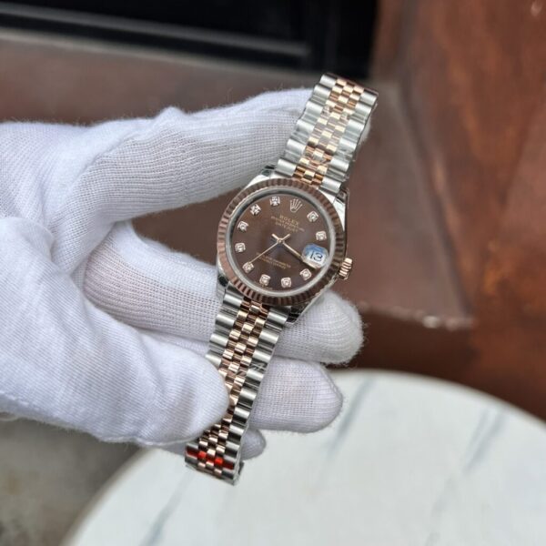 Replica Rolex Replica 1:1 Watch Women DateJust Chocolate Jubilee Strap Factory EW 31mm - Top Watch - Image 3