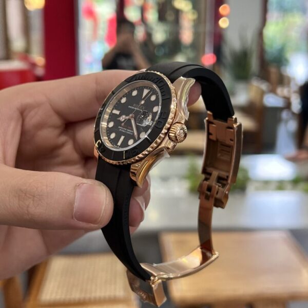 Replica Rolex Replica 1:1 Watch Yacht-Master 116655 Black Dial Factory Clean 40mm - Top Watch - Image 4