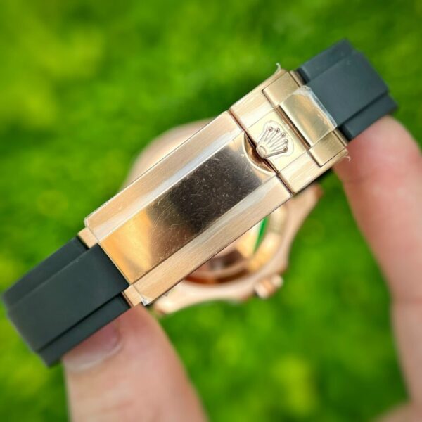 Best Fake Rolex Replica 1:1 Watch Yacht-Master Rose Gold Plated Rubber Strap 40mm - Top Watch - Image 7