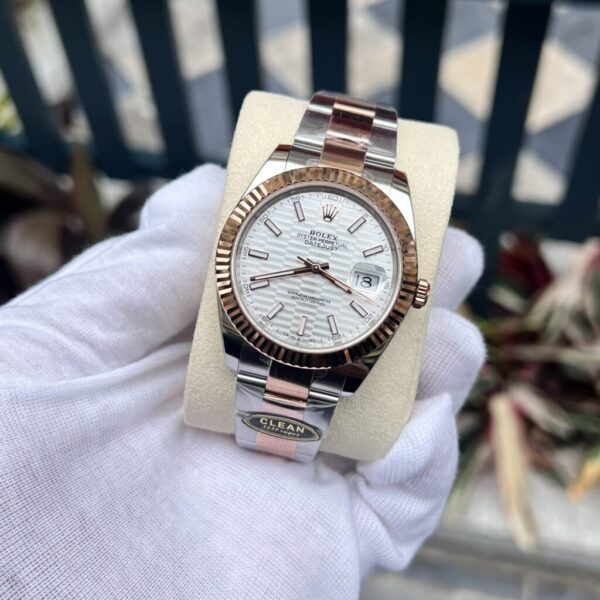 Replica Rolex Replica Watch DateJust 126331 White Brick Dial Metal Strap 41mm - Top Watch - Image 2