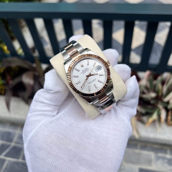 Replica Rolex Replica Watch DateJust 126331 White Brick Dial Metal Strap 41mm - Top Watch - Image 3