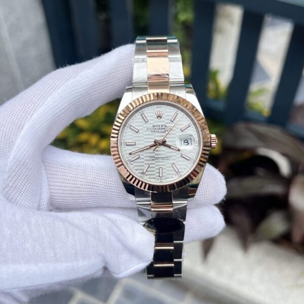 Replica Rolex Replica Watch DateJust 126331 White Brick Dial Metal Strap 41mm - Top Watch - Image 5
