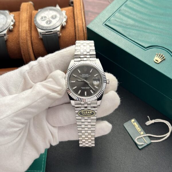 Best Fake Rolex Replica Watch DateJust 126334 Grey Dial Luminous Markers Clean Factory 41mm - Top Watch