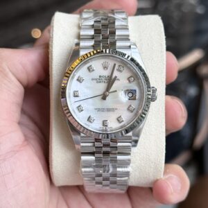 Replica Rolex Replica Watch DateJust Mother of Pearl Dial With Diamonds Factory Clean 36/41mm - Top Watch