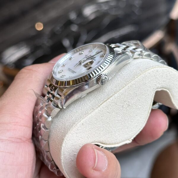 Replica Rolex Replica Watch DateJust Mother of Pearl Dial With Diamonds Factory Clean 36/41mm - Top Watch - Image 4
