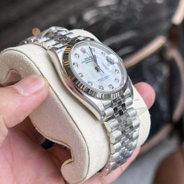 Replica Rolex Replica Watch DateJust Mother of Pearl Dial With Diamonds Factory Clean 36/41mm - Top Watch - Image 5