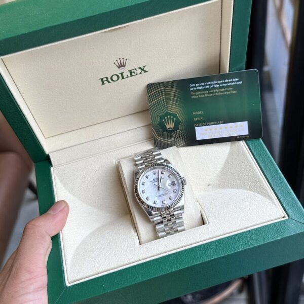 Replica Rolex Replica Watch DateJust Mother of Pearl Dial With Diamonds Factory Clean 36/41mm - Top Watch - Image 8