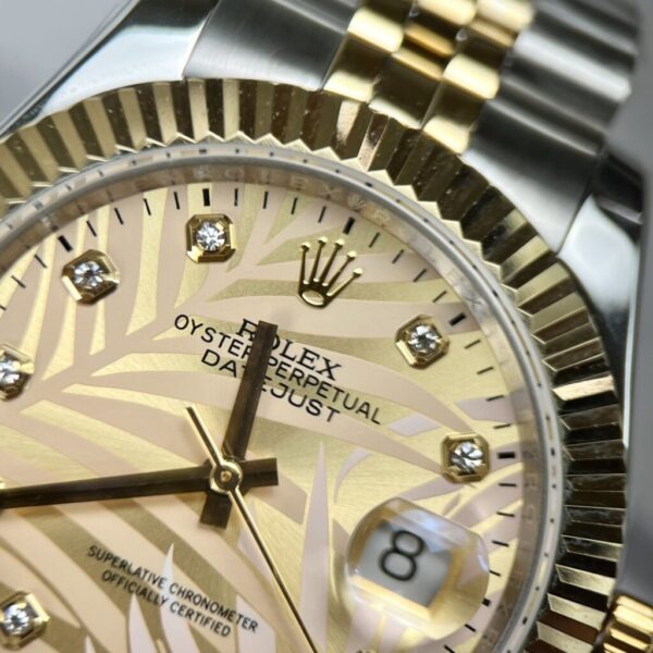 Replica Rolex Replica Watch DateJust With Stone Numbers Yellow Gold EW Factory 36-41mm - Top Watch - Image 3