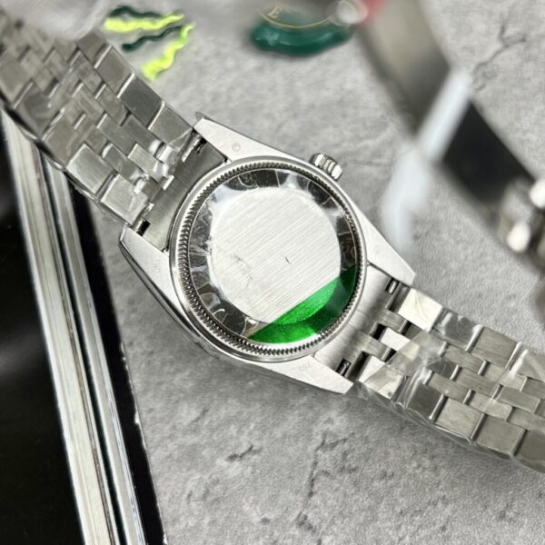 Best Fake Rolex Replica Watch DateJust Women's Diamonds Grey Dial With Stone Bezel EW Factory 31mm - Top Watch - Image 5