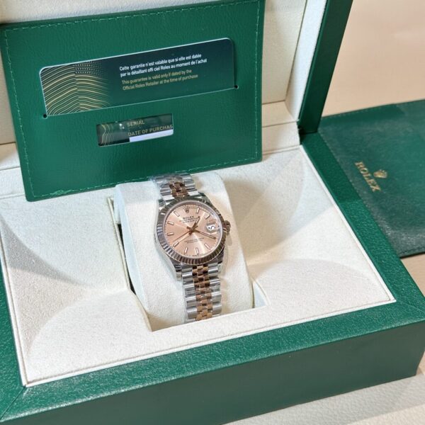 Swiss 1:1 Rolex Replica Watch DateJust Women's Pink Dial Luminous Numbers EW Factory 31mm - Top Watch