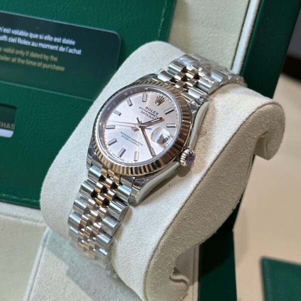 Swiss 1:1 Rolex Replica Watch DateJust Women's Pink Dial Luminous Numbers EW Factory 31mm - Top Watch - Image 5