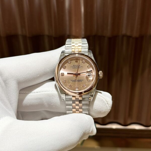 Best Fake Rolex Replica Watch DateJust Women's Smooth Bezel Demi Rose 31mm - Top Watch