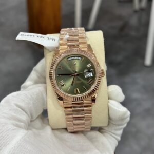 Swiss 1:1 Rolex Replica Watch Day-Date 228235 Gold Wrapped Green Dial GM V3 40mm - Top Watch