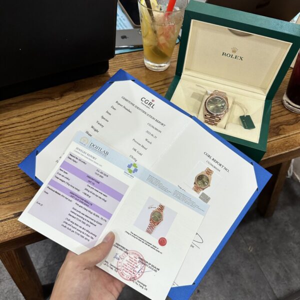 Swiss 1:1 Rolex Replica Watch Day-Date 228235 Gold Wrapped Green Dial GM V3 40mm - Top Watch - Image 2