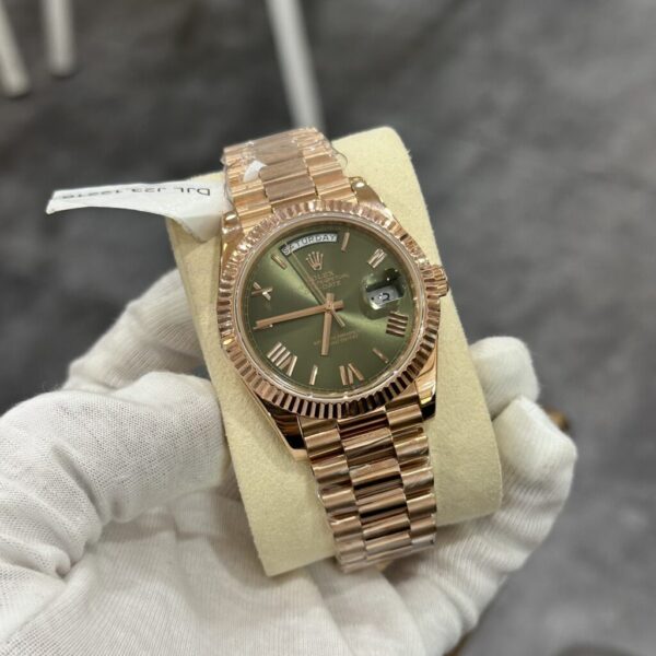 Swiss 1:1 Rolex Replica Watch Day-Date 228235 Gold Wrapped Green Dial GM V3 40mm - Top Watch - Image 5
