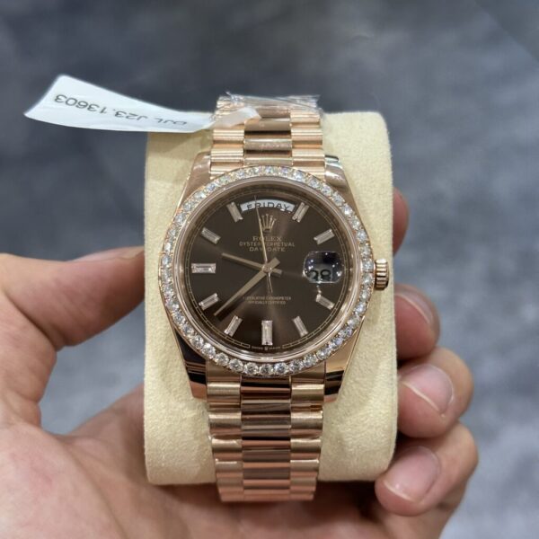 Best Fake Rolex Replica Watch Day-Date 228235 Gold Wrapped Moissanite GM V2 40mm - Top Watch