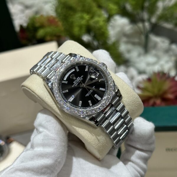 Replica Rolex Replica Watch Day-Date 228236 Moissanite Diamond Black Dial 168gram GM V3 40mm - Top Watch - Image 2
