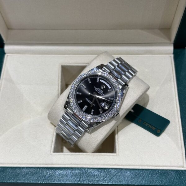 Replica Rolex Replica Watch Day-Date 228236 Moissanite Diamond Black Dial 168gram GM V3 40mm - Top Watch - Image 3