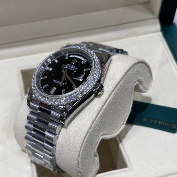 Replica Rolex Replica Watch Day-Date 228236 Moissanite Diamond Black Dial 168gram GM V3 40mm - Top Watch - Image 5