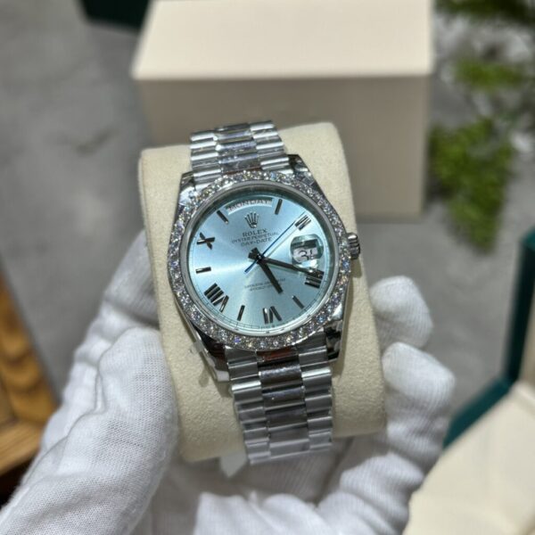 Best Fake Rolex Replica Watch Day-Date 228236 Moissanite Green Dial 168gram GM V3 40mm - Top Watch