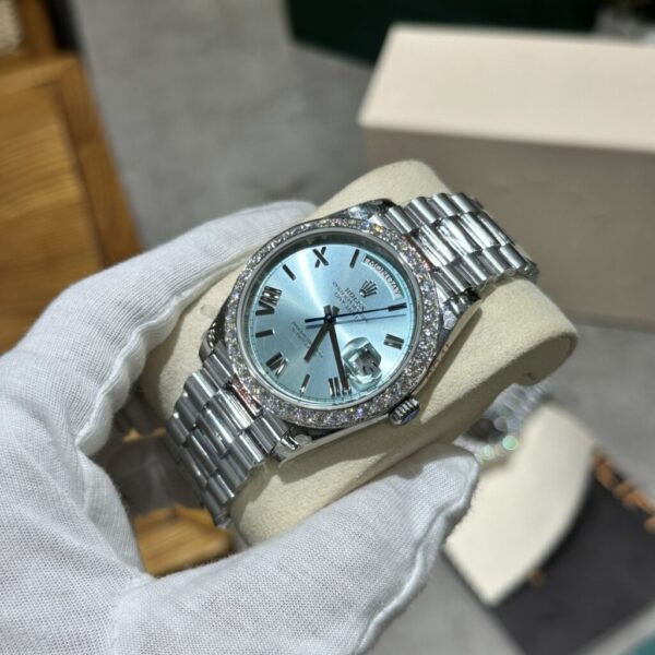 Best Fake Rolex Replica Watch Day-Date 228236 Moissanite Green Dial 168gram GM V3 40mm - Top Watch - Image 2