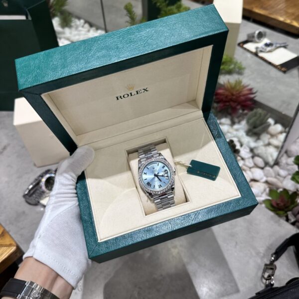 Best Fake Rolex Replica Watch Day-Date 228236 Moissanite Green Dial 168gram GM V3 40mm - Top Watch - Image 7